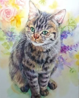 ペットのオーダーメイド水彩画や動物の絵画の購入が動物福祉の寄付に