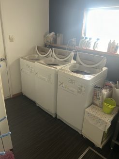 洗濯機３台はフル稼働