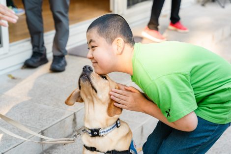 ファシリティドッグと少年
