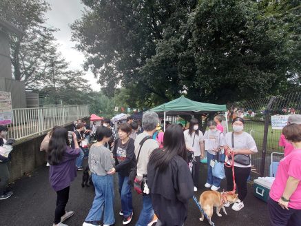 前日からの雨の影響の中、多くの来場者が